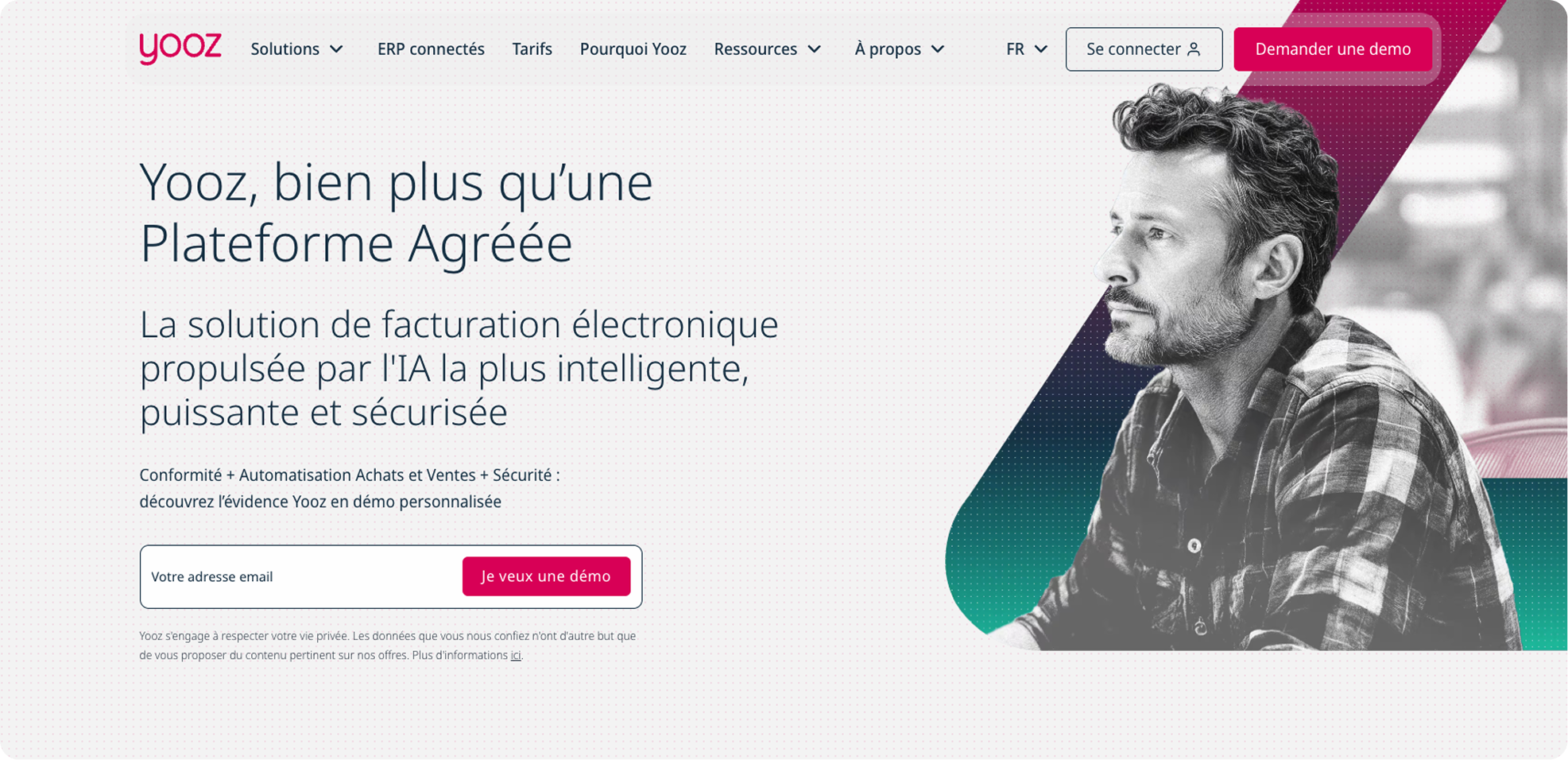 En-tête de la page de facturation Yooz