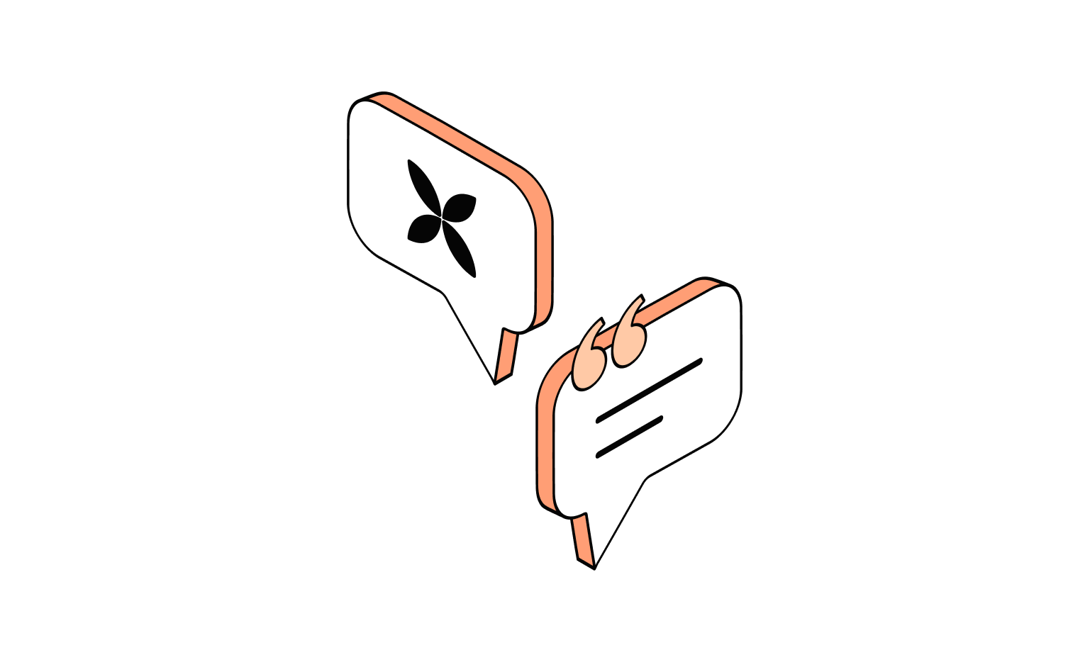 Assistance par chat pour les titres de Bento Peach Cards WEB