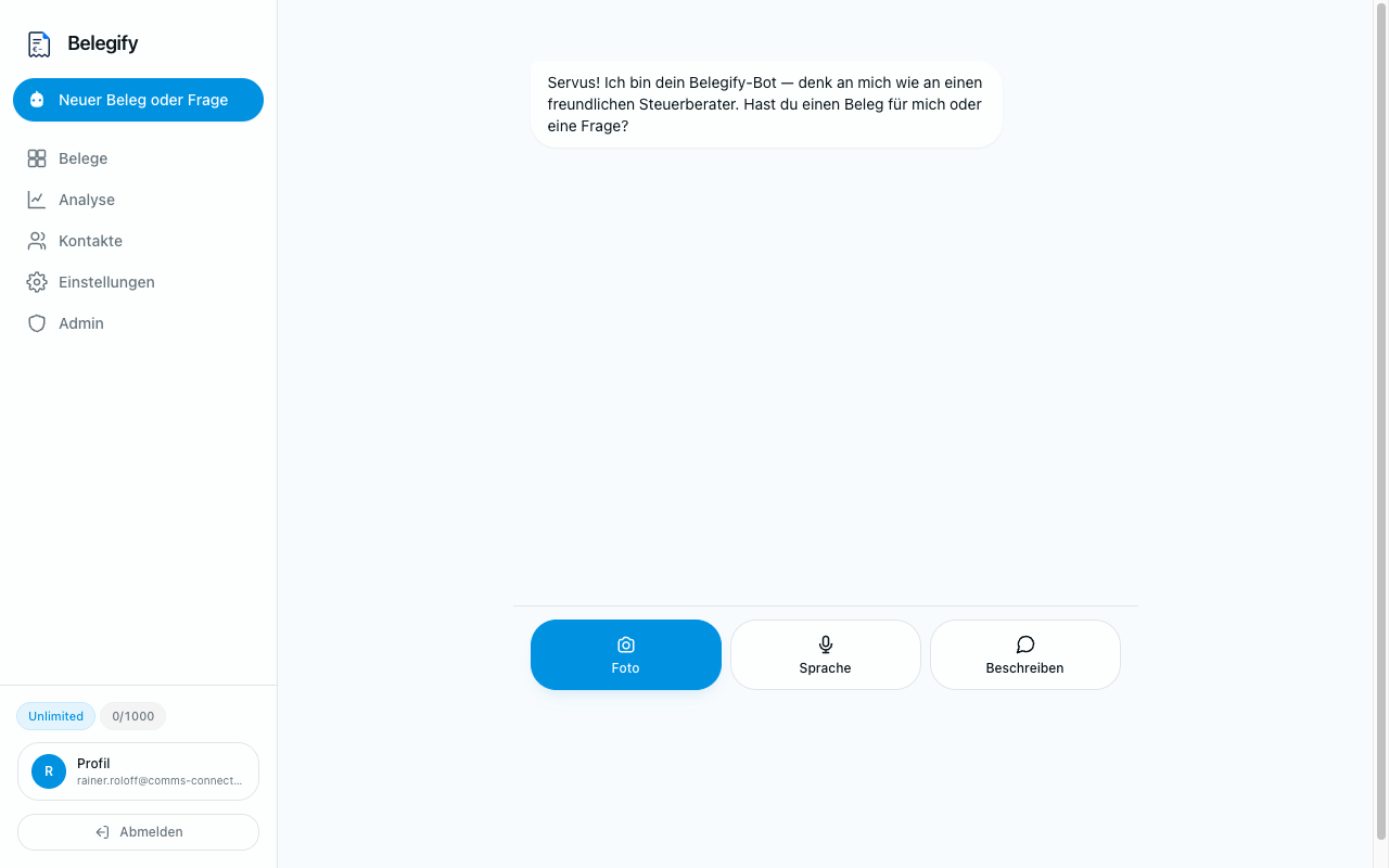 Belegify App Bot
