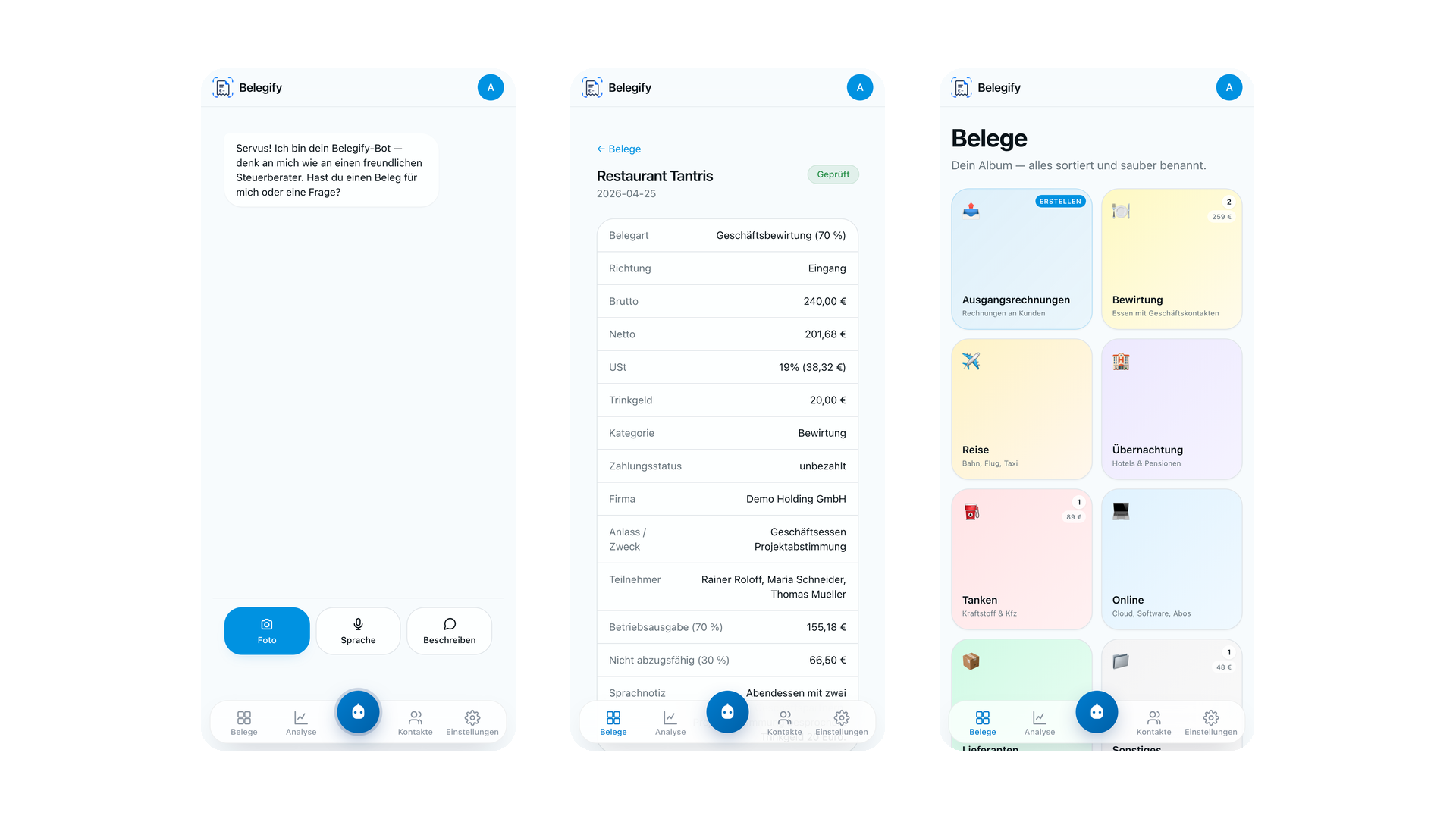 belegify qonto mobile