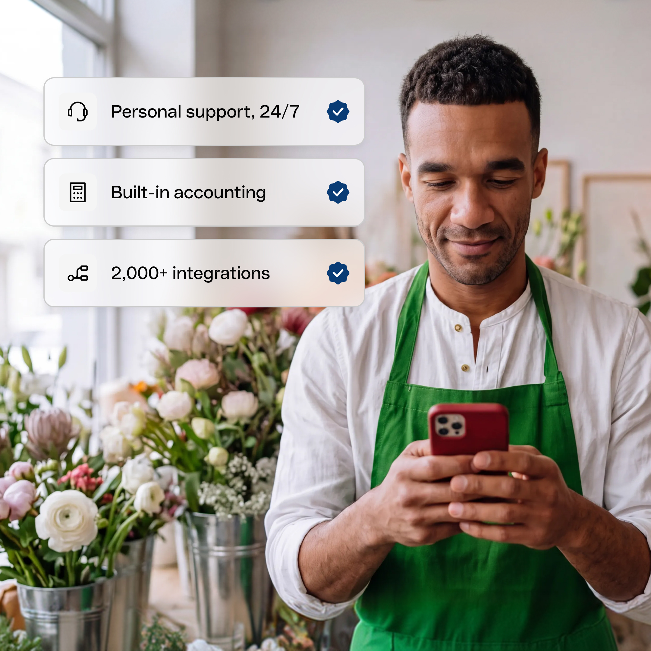 Thiago Florist Using Phone Customer Support Integrations