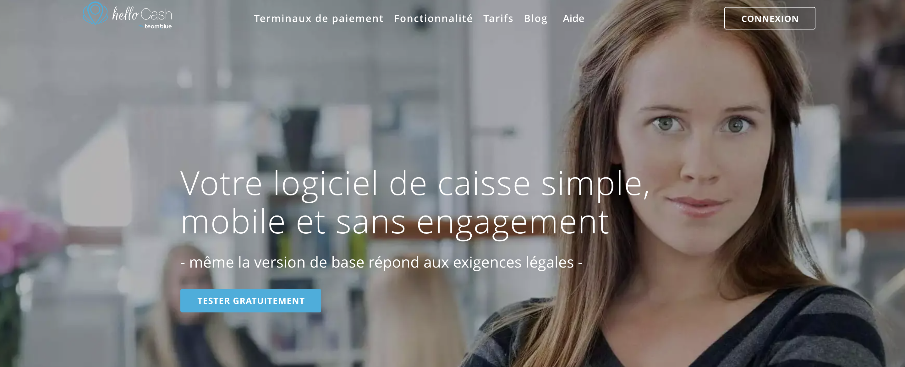 En-tête helloCash Page de caisse enregistreuse