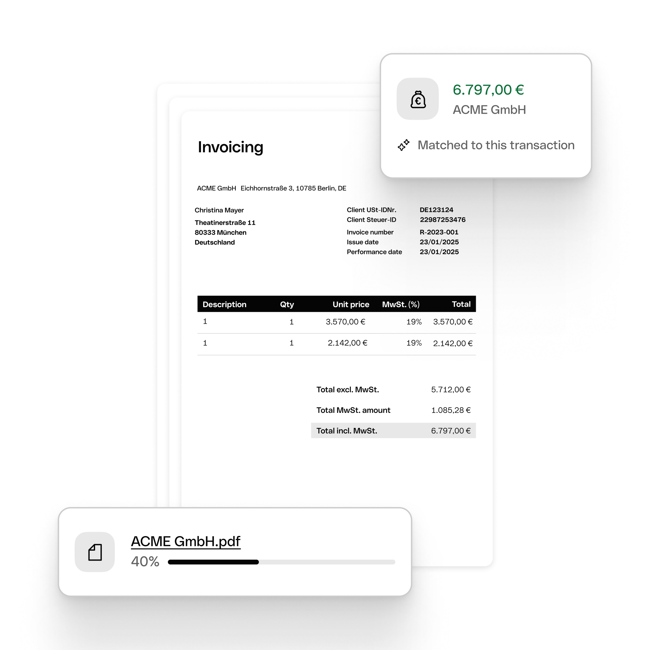 Client Invoice Matched Transaction