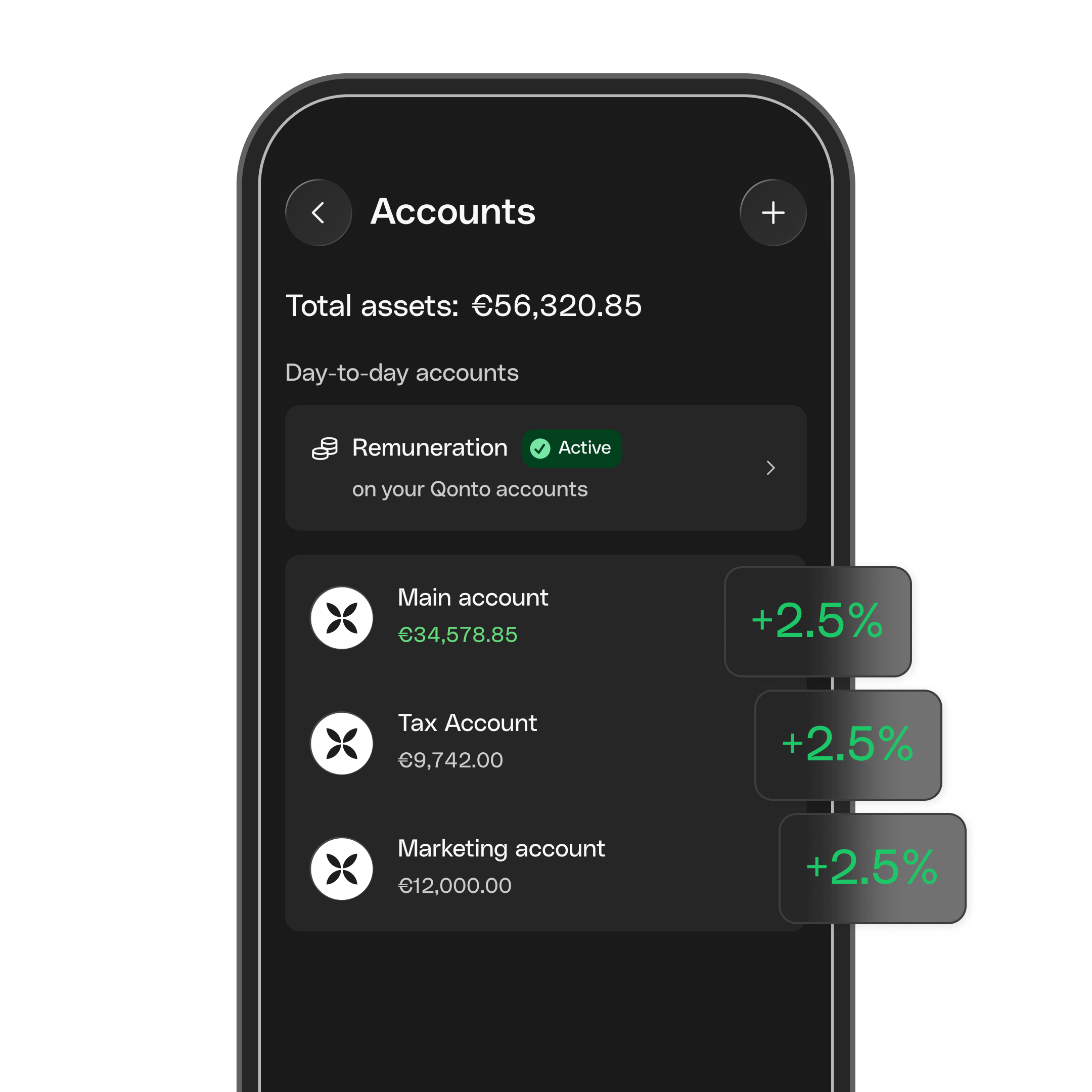 Remunerated Account 2.5% DarkMode