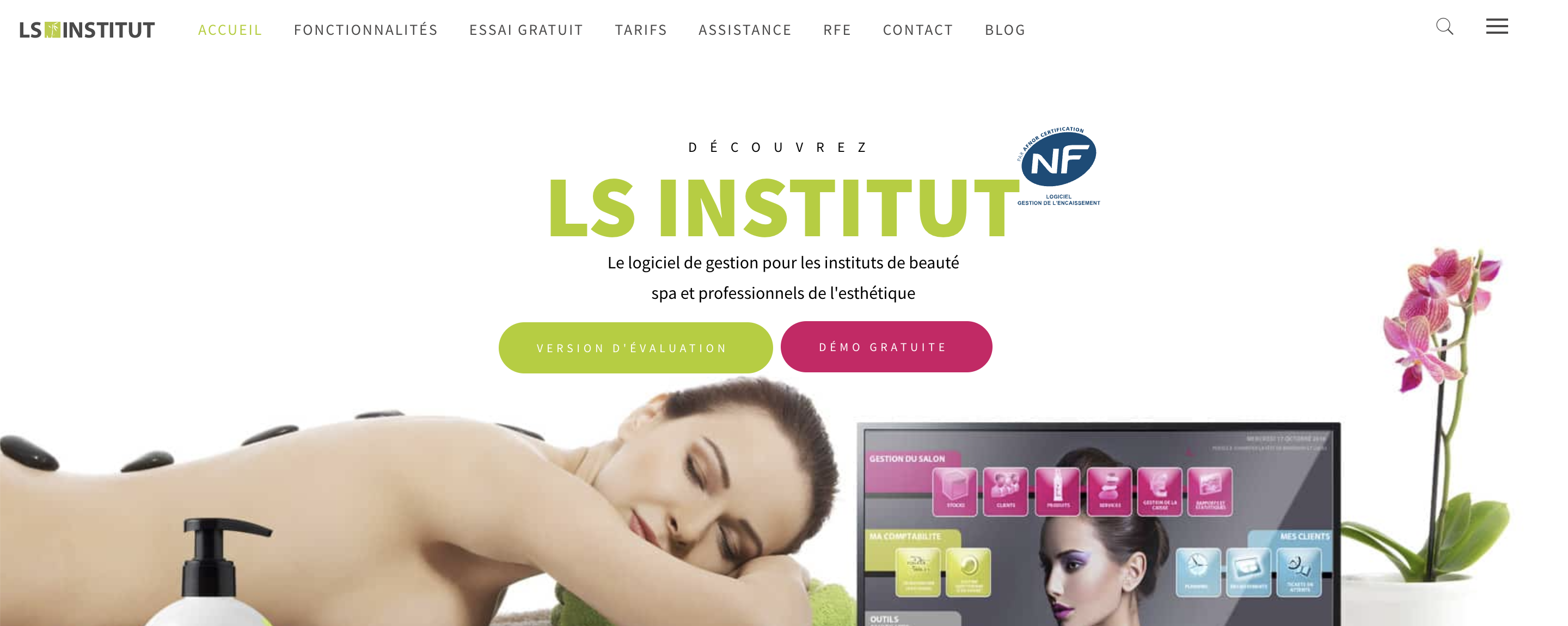 En-tête LS Institut Caisse enregistreuse Page