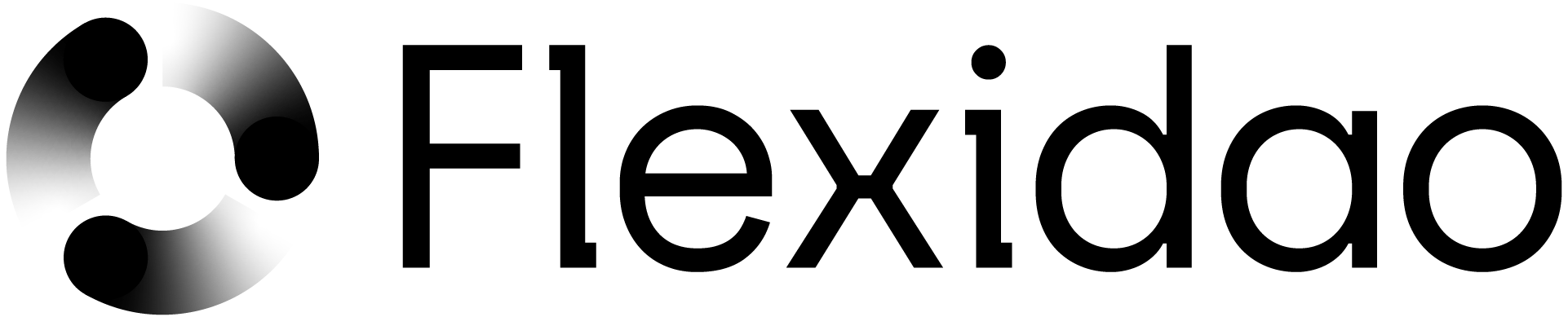 Logotipo WEB Flexidao negro