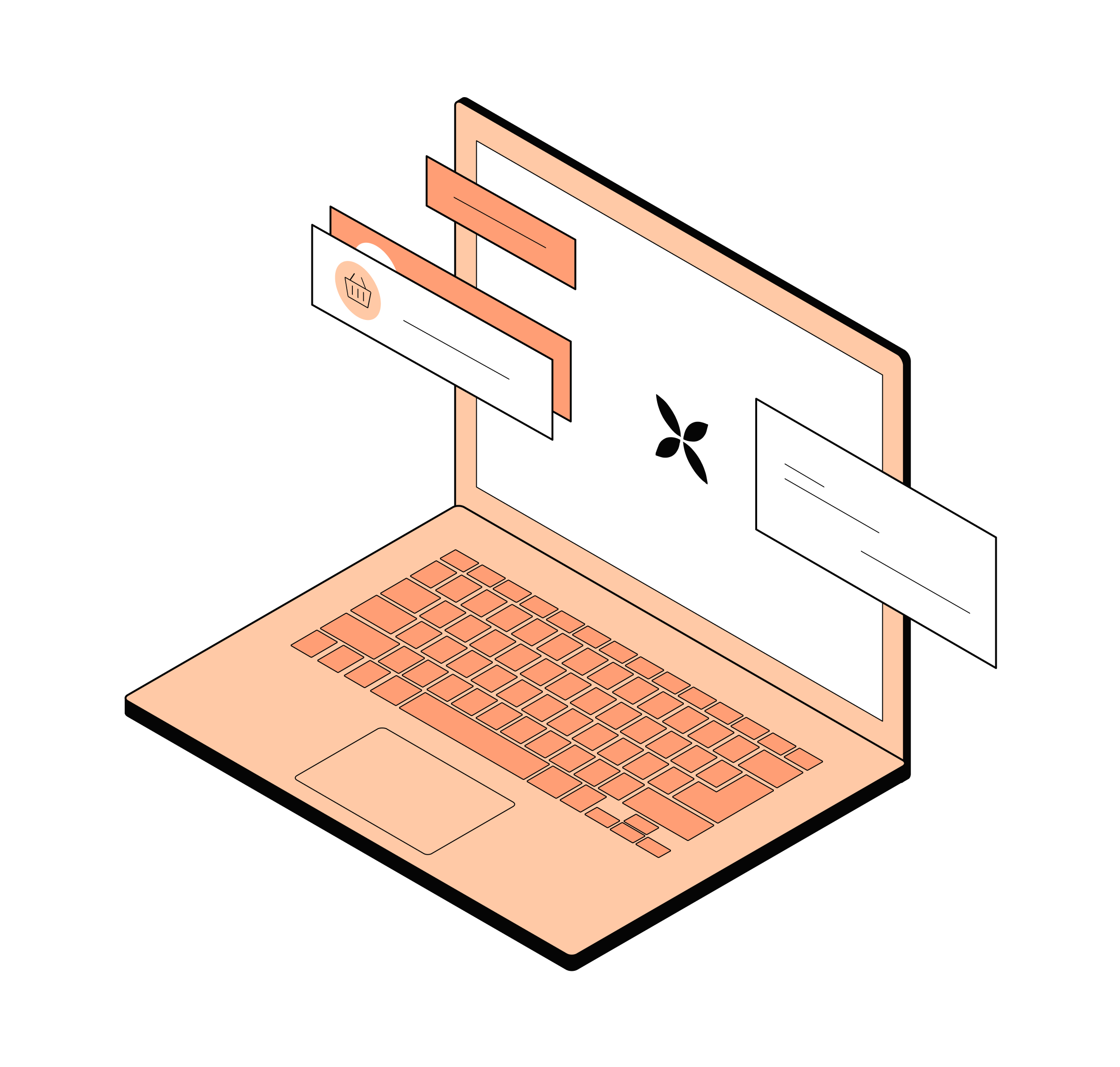 Tema destacado de WEB Peach Hero: Transacciones de Bento Desktop