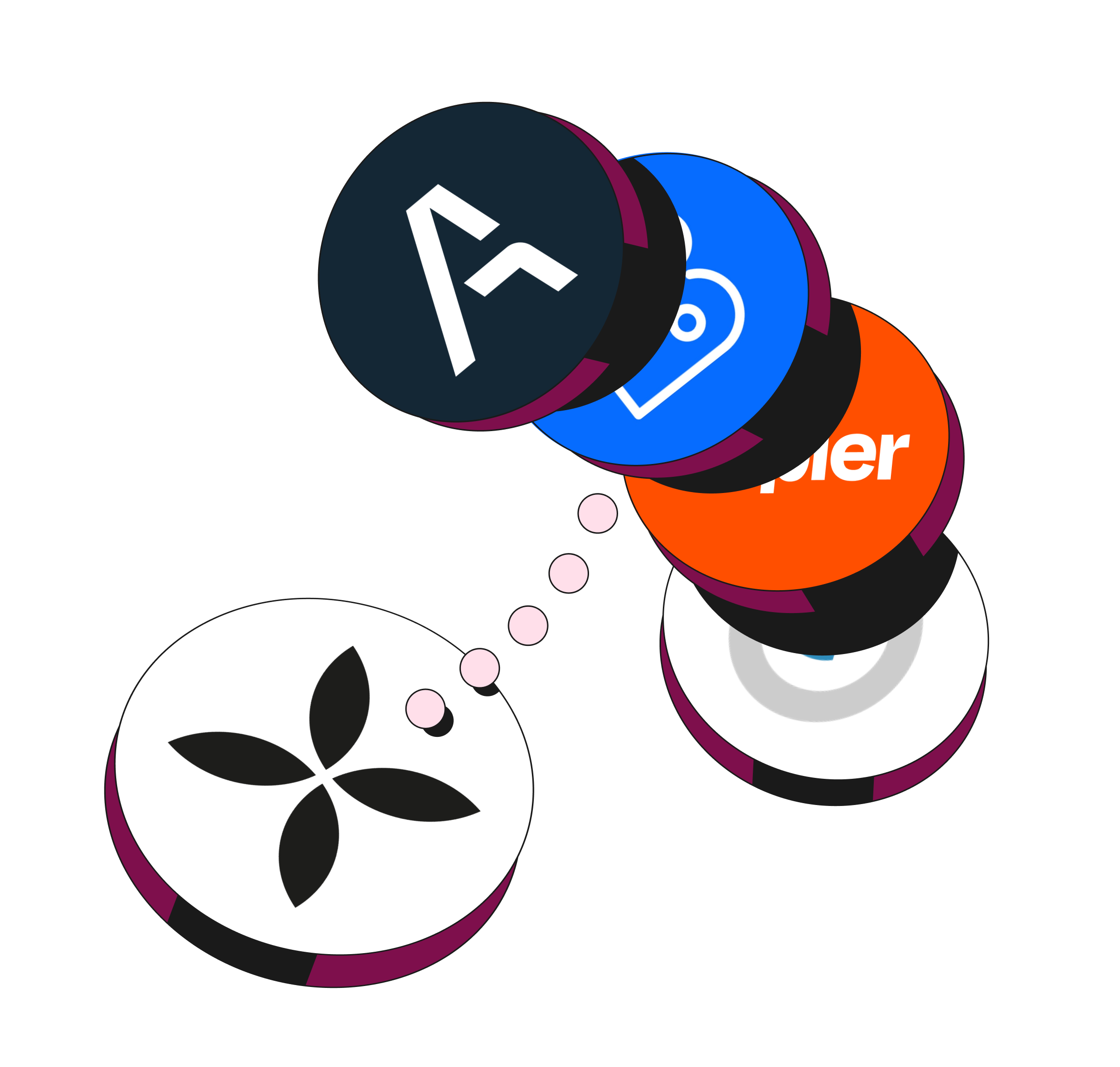 Tema destacado de WEB Flow Sakura Hero, integraciones de Bento, Agicap, ZohoBooks, Zapier, Integromat