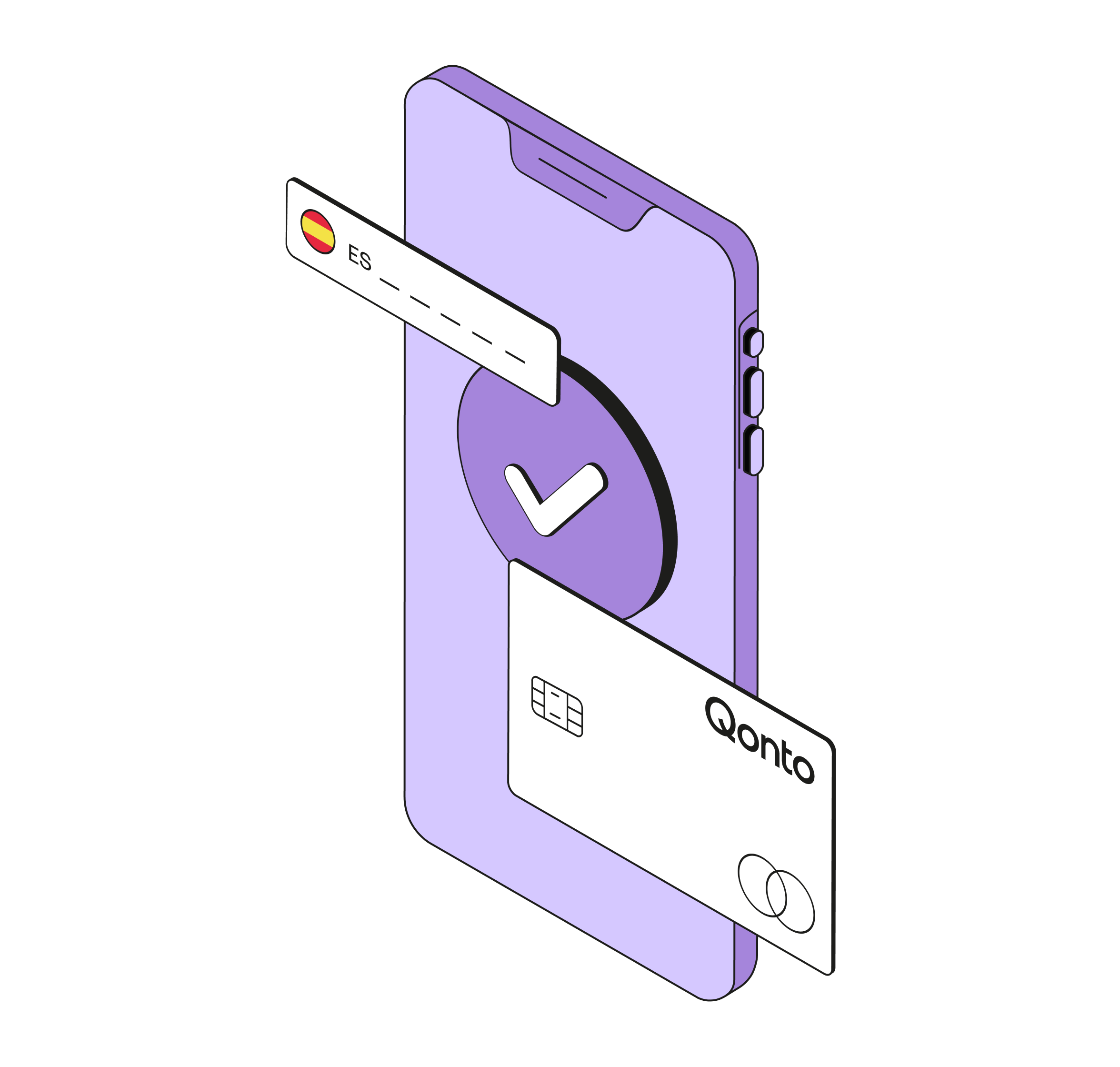 Tarjeta Bento con IBAN destacada de WEB Plum Hero