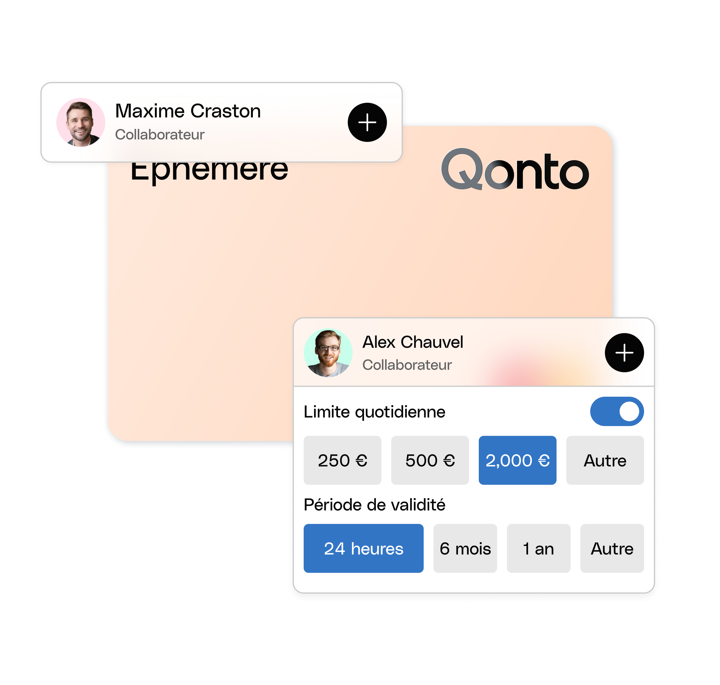 Sujet principal de l'interface utilisateur Web : Limites d'administration de Bento InstantCard