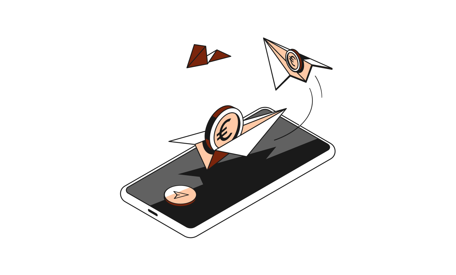 Transferts groupés de cartes Bento Peach Flow WEB