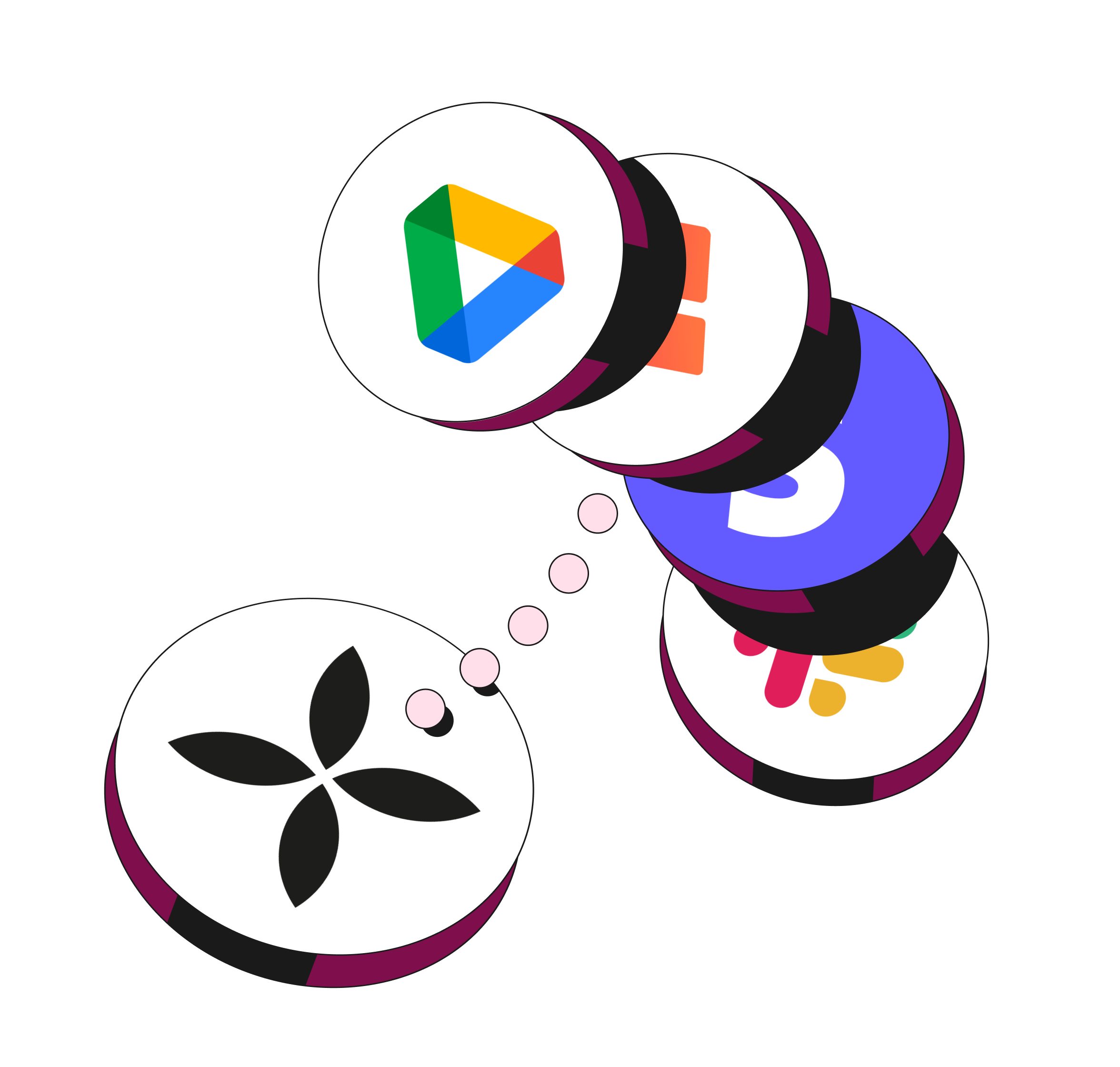 Tema destacado de Sakura Hero, integraciones de Bento, GoogleDrive, Holded, Stripe y Slack.