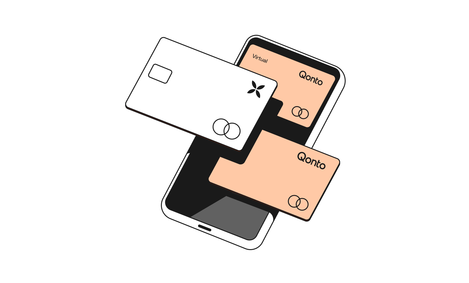 Tarjetas WEB Flow Peach Bento Headline Pago sin contacto