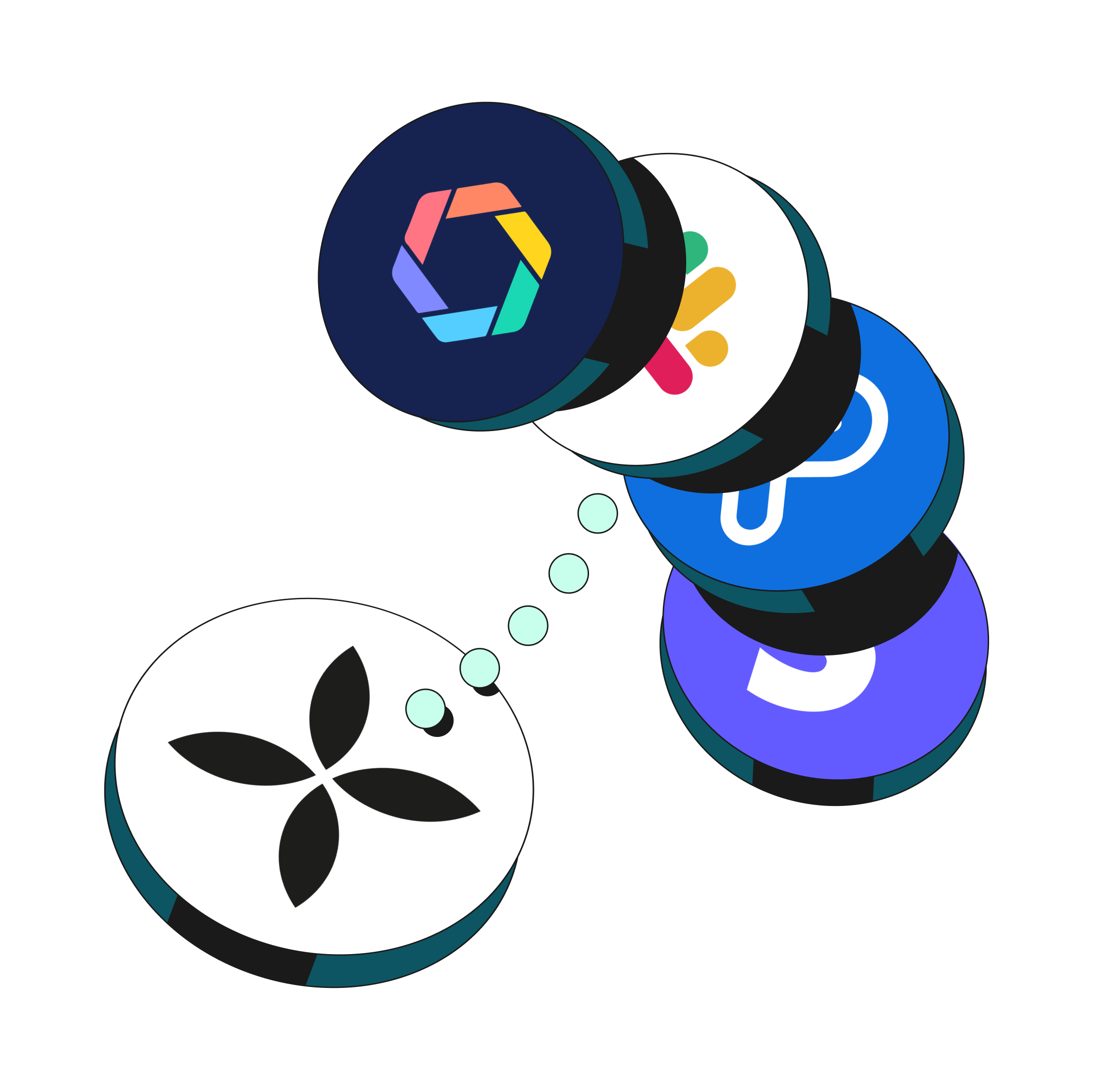 WEB Flow Mint Hero TopicHighlight Bento Integrations Tiime Slack Payfit Stripe