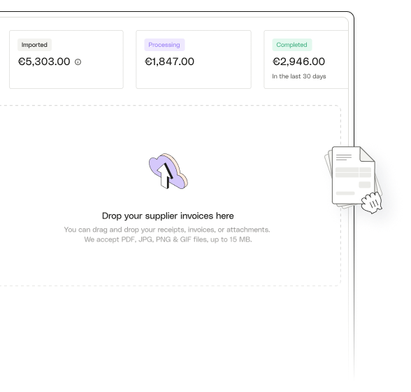 UI Topic Highlight Drag Drop Invoice Suppliers