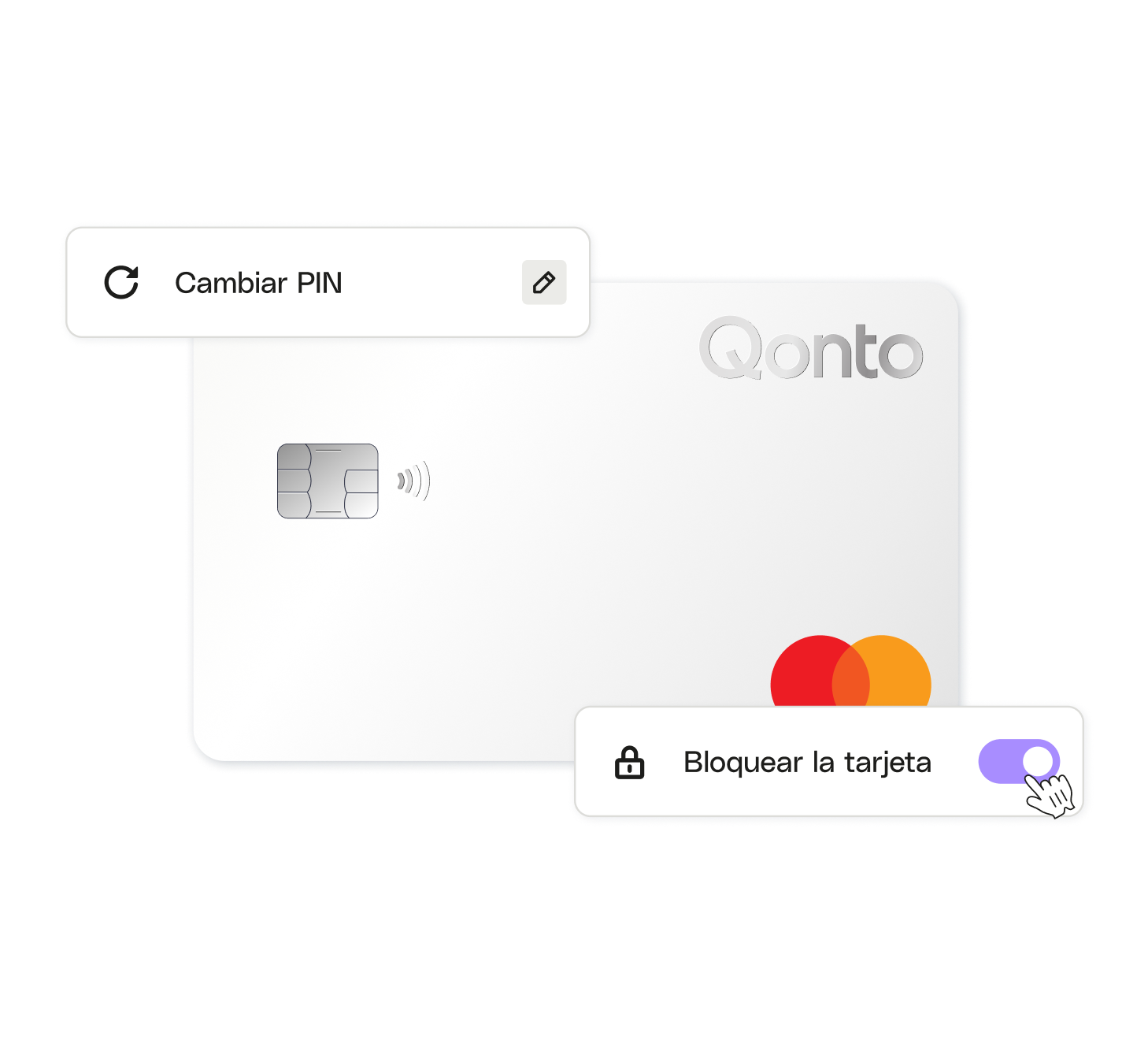 Tema destacado de la interfaz de usuario OneCard Editar bloqueo de PIN