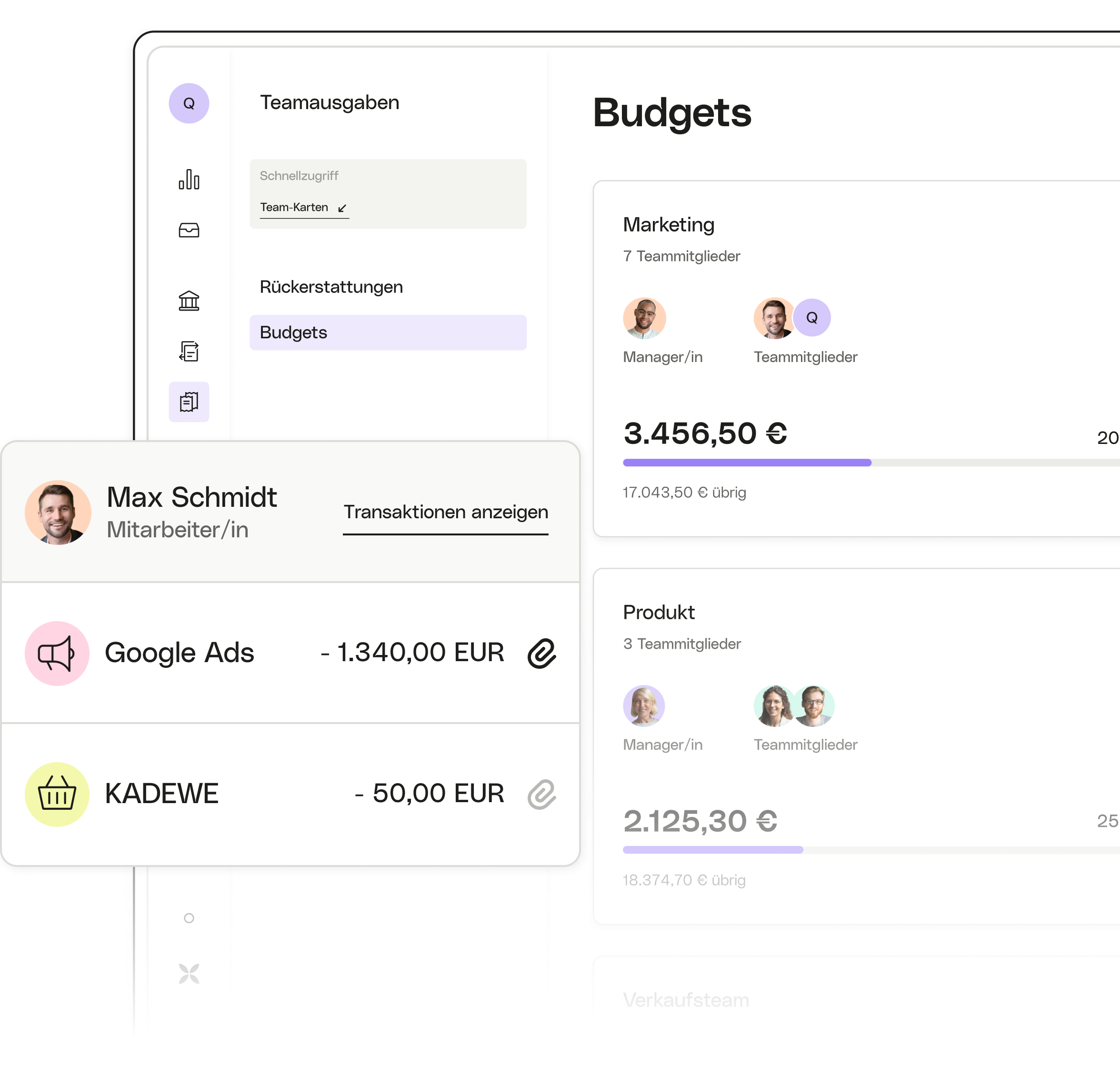 Purple Ui Hero Budget-Kommunikation