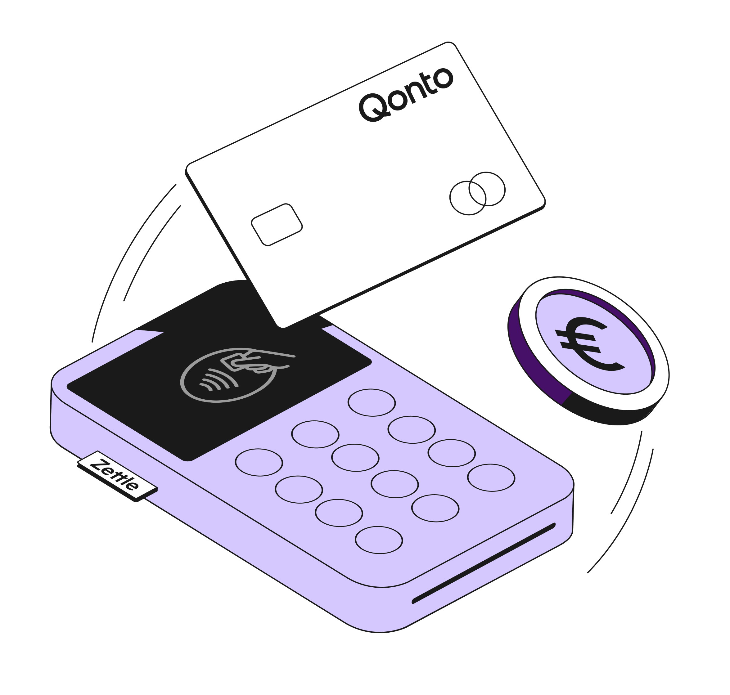 Point de vente violet Zettle