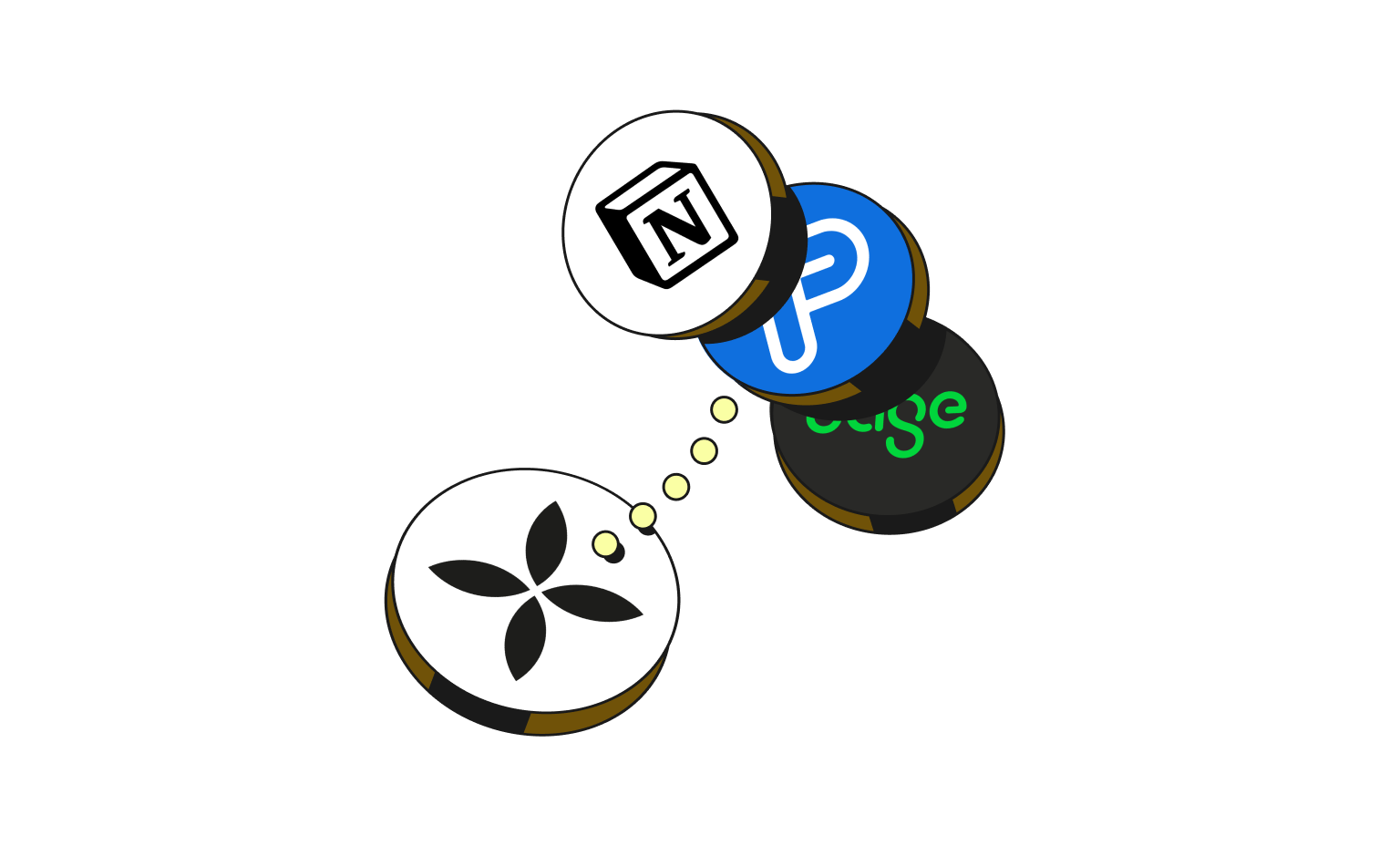 WEB Flow Mustard Cards Bento Headline Intégrations Notion Payfit Sage